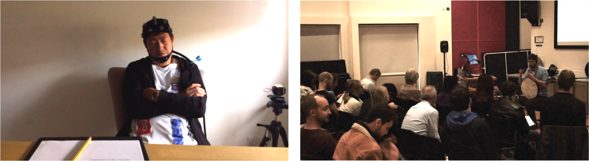 Photos contrasting the settings in the NFT (left) and the performance (right) settings.